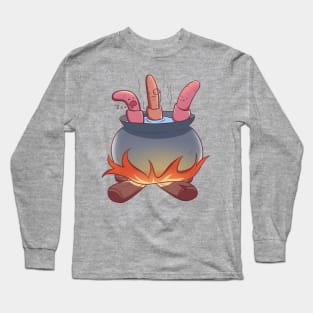 Hotpot Worms Halloween Cute Food Long Sleeve T-Shirt